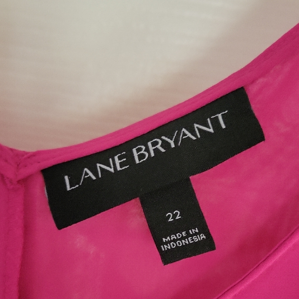 2 Pink Double Layer Chiffon Tops Sz 22 - Picture 3 of 7
